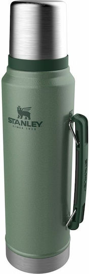 Stanley Classic Legendary Bottle Thermos Stainless Steel BPA Free 1lt Green with Cap-Cup and Handle