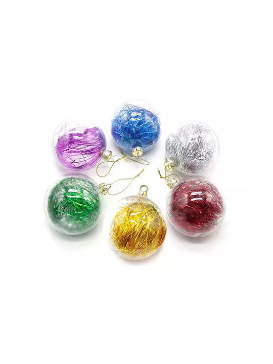 Eurolamp Weihnachtshänger Kugel Ornament Plastik Bunt 8cm Set 36Stück