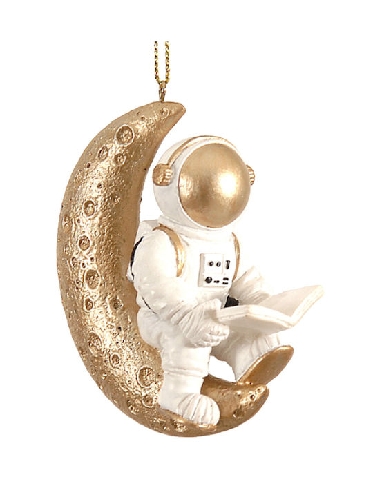 AG Trees Christmas Moon Ornament Gold