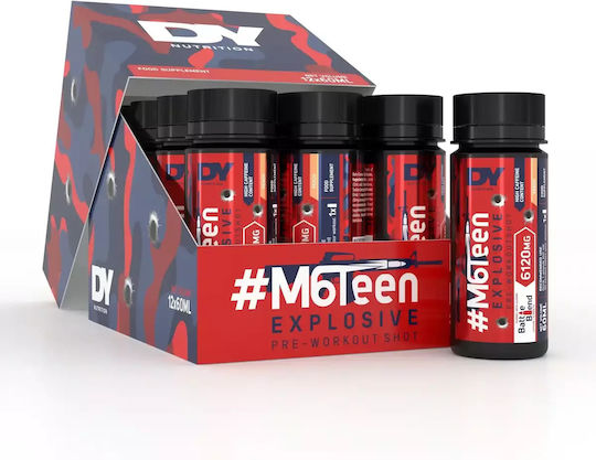 Dorian Yates Pre-Workout M6Teen Liquid Special Food Supplement 12 x 720ml Peach