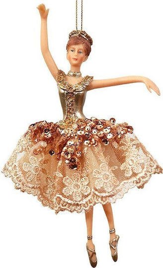 Hängendes Ballerina Ornament Keramisch Gold 10x17cm