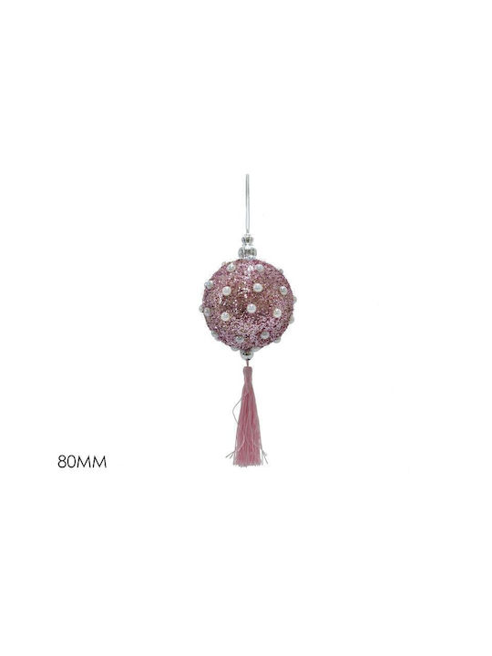 ArteLibre Weihnachtshänger Kugel Ornament Rosa 8cm