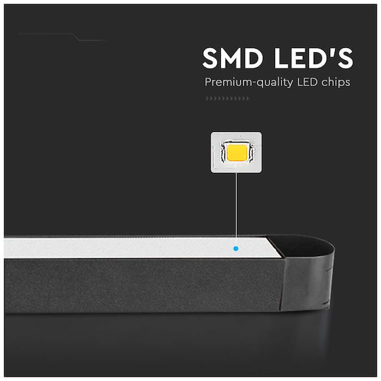 V-TAC LED Комерсиално Линейно Осветление Светило Таван 22W Хладно бяло IP20 Ш61.5xД2.6xВ2.4см.