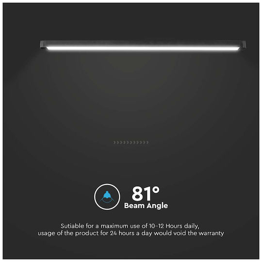 V-TAC LED Kommerzielle lineare Beleuchtung Leuchte Decke 22W Warmes Weiß IP20 B61.5xT2.6xH2.4cm