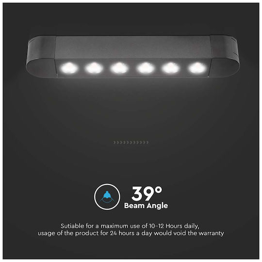 V-TAC Commercial Linear LED Ceiling Light 5W Cold White IP20 L16xD2.6xH2.4cm