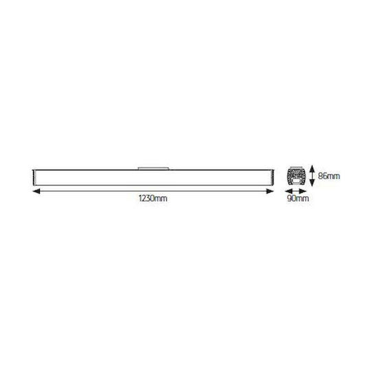 Geyer Commercial Linear LED Ceiling Light 200W Natural White IP20
