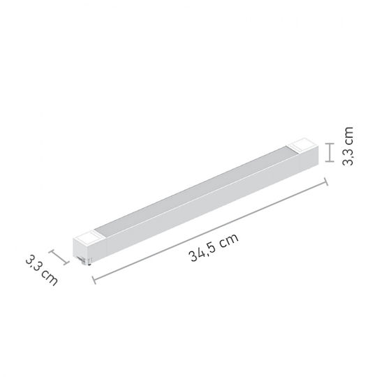 Inlight Commercial Linear LED Ceiling Light 20W Natural White IP20 L30xD3.3xH3.3cm