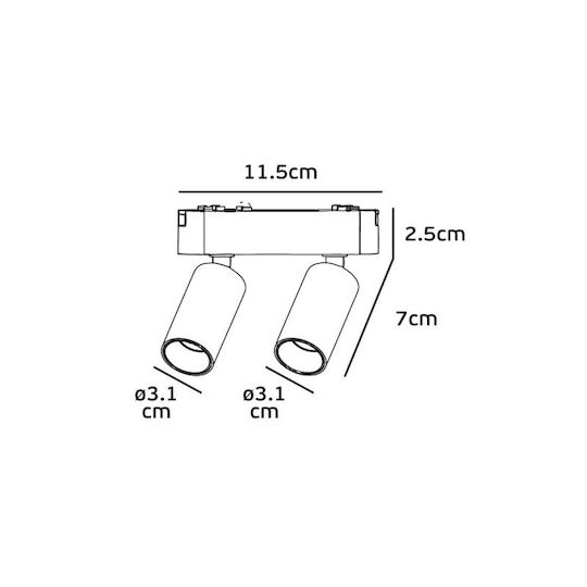 VK Lighting Vk/04469/tr/b/dw/s/2 Commercial Linear LED Ceiling Light 8W IP20