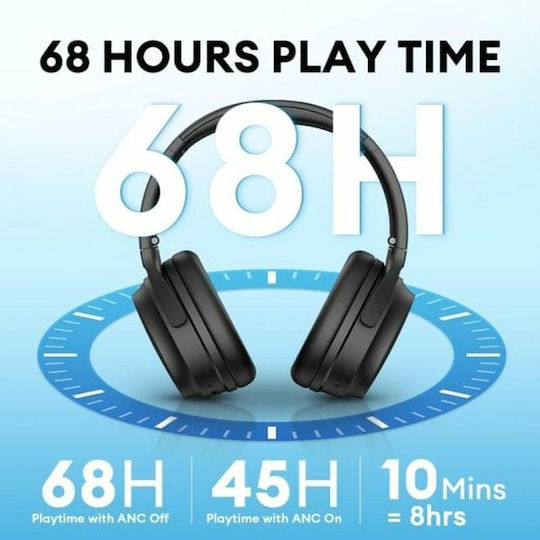 Edifier WH700NB Wireless Bluetooth Over Ear Headphones with 68 Hours Playing Time and Quick Charge Black