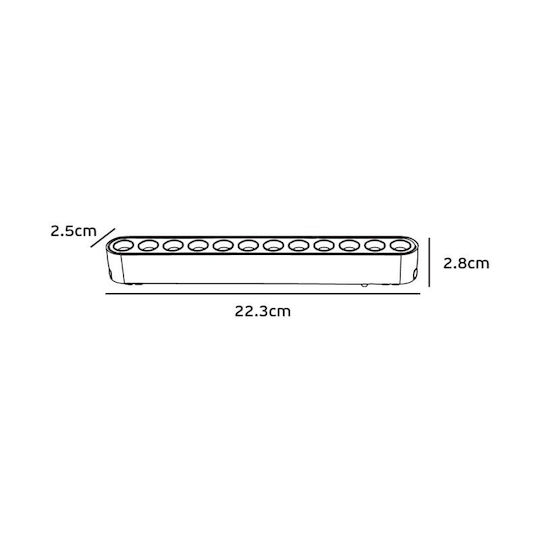 VK Lighting Commercial Linear LED Ceiling Light 8W Warm White IP20