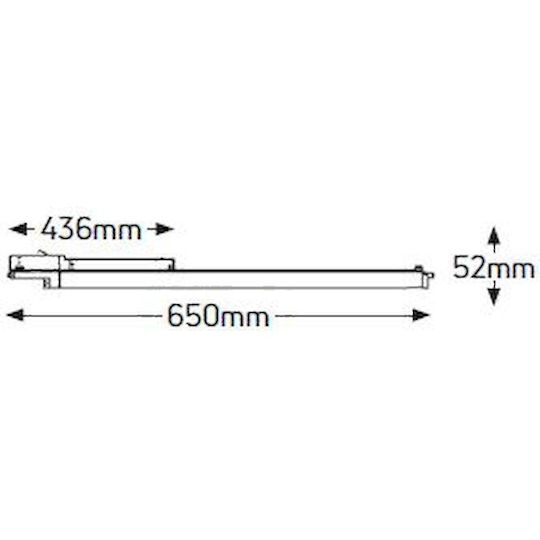 Geyer Commercial Linear LED Ceiling Light 16W Natural White IP20 L65xD5.2xH5.2cm