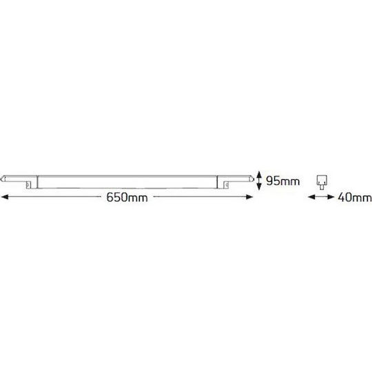 Geyer Commercial Linear LED Ceiling Light 16W Natural White IP20 L65xD5.2xH5.2cm