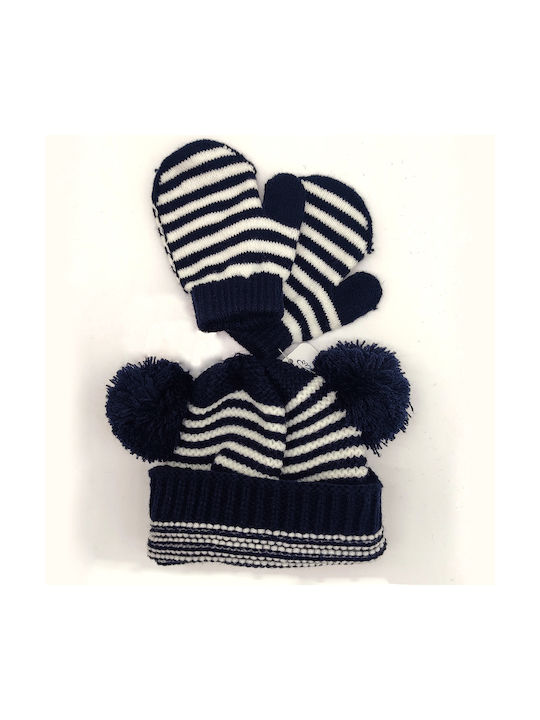 Gift-Me Kids Beanie Knitted Navy Blue for Newborn