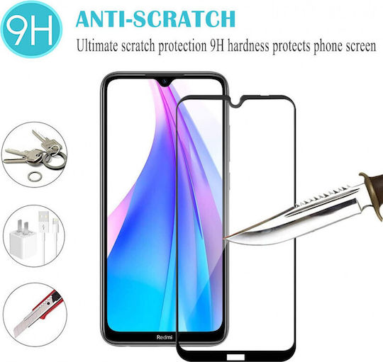 Full Face 9D Full Glue Full Face Tempered Glass Black (Redmi Note 8T)