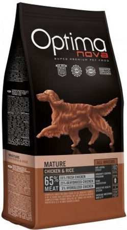 Optimanova Adult Mature 12kg Dry Food Grain-Free for Senior Dogs with Chicken and Rice