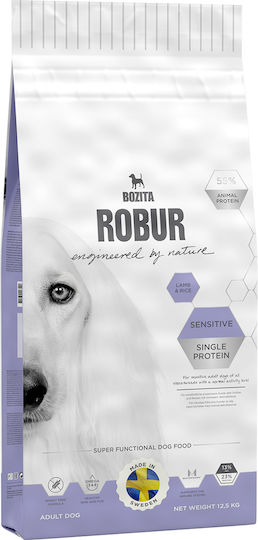 Bozita Robur Sensitive Single Protein 12.5kg Trockenfutter ohne Gluten für erwachsene Hunde mit Lamm und Reis