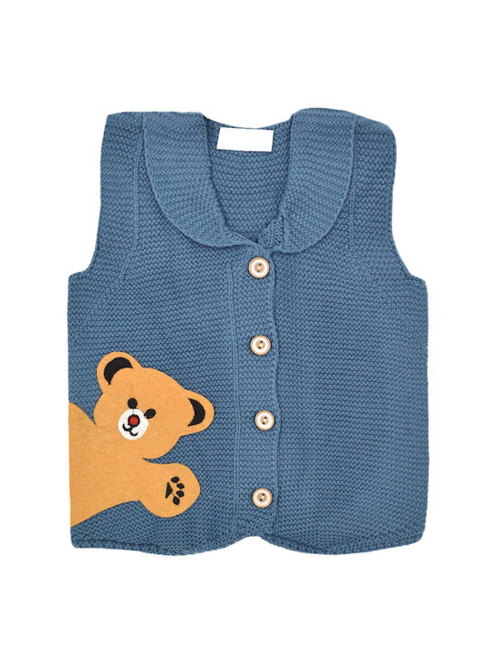 TakTakBaby Kids Vest Knitted Blue