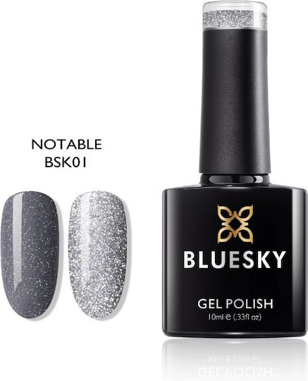Bluesky Classic Ημιμόνιμο Βερνίκι Νυχιών Gel Notable με Glitter 15ml