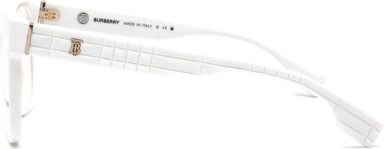 Burberry Sylvie Plastic Eyeglass Frame Butterfly White BU2363 3007