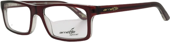 Arnette Acetate Prescription Eyeglass Frame Burgundy AN7060 1131