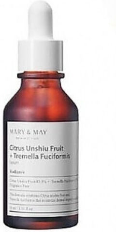 Mary & May Citrus Unshiu + Tremella Fuciformis Moisturizing Serum Face for Detoxification & Radiance 30ml