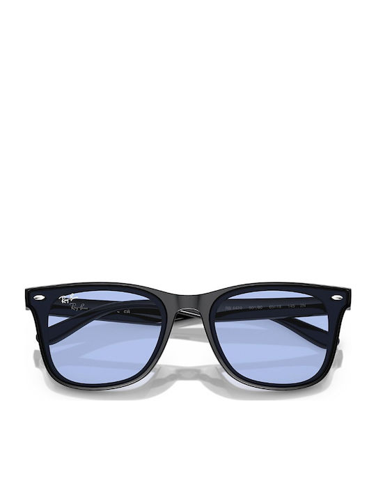 Ray Ban Унисекс Слънчеви Очилa с Черна Пластмасова Рамка и Сини Стъкла RB4420 601/80