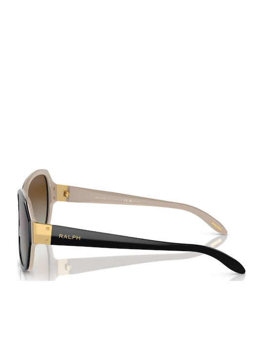 Ralph Lauren Women's Sunglasses with Black Plastic Frame and Brown Gradient Lens RA5138 6123T3