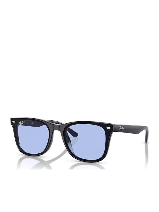 Ray Ban Унисекс Слънчеви Очилa с Черна Пластмасова Рамка и Сини Стъкла RB4420 601/80