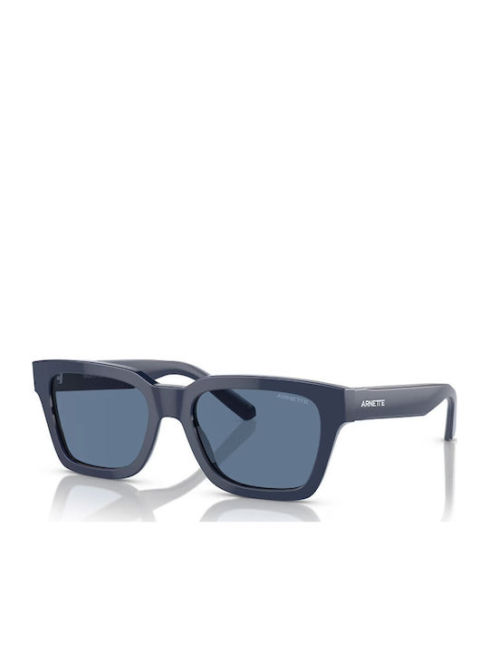 Arnette Cold Heart 20 Unisex Sunglasses with Blue Horn-Rimmed Frame and Blue Mirror Lens AN4334 122180
