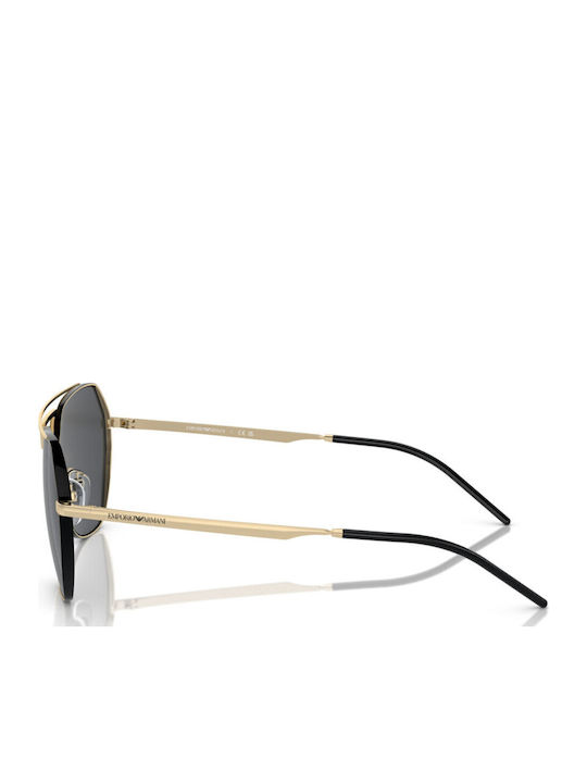 Emporio Armani Unisex Γυαλιά Ηλίου με Χρυσό Μεταλλικό Σκελετό και Γκρι Φακό EA2148 301387
