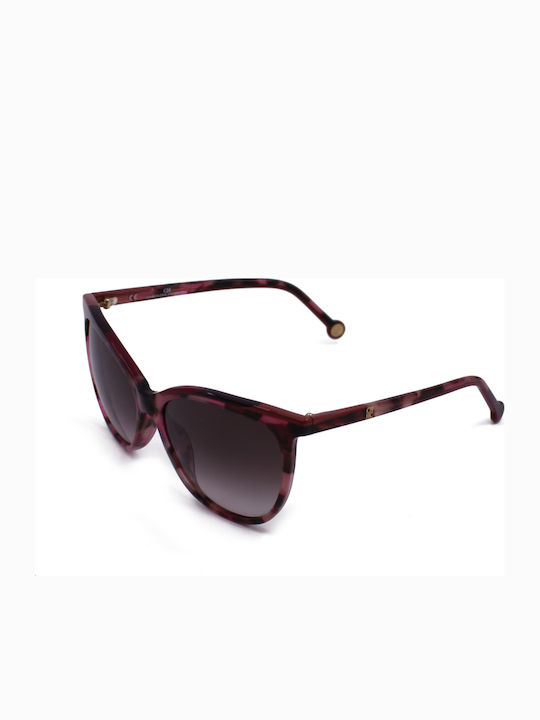 Carolina Herrera Women's Sunglasses with Brown Tartaruga Plastic Frame