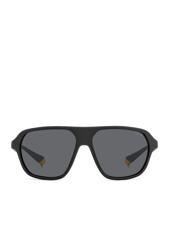 Polaroid Unisex Sunglasses With Black Horn-Rimmed Frame And Grey Lens PLD2152/S PGC/M9