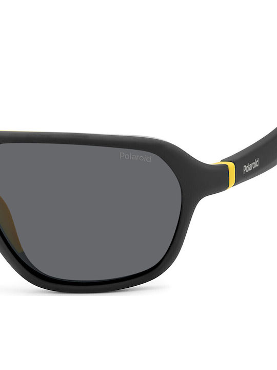 Polaroid Unisex Sunglasses With Black Horn-Rimmed Frame And Grey Lens PLD2152/S PGC/M9