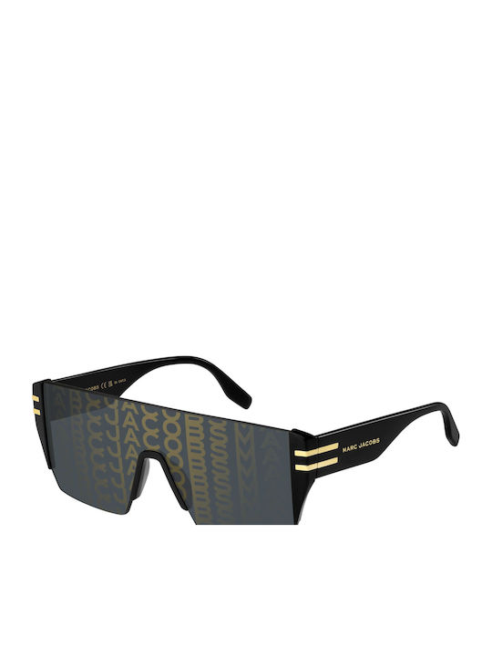 Marc Jacobs Ochelari De Soare Pentru Femei Cu Ramă Neagră Din Plastic Și Lentile Negre MARC 712/S NZU7Y