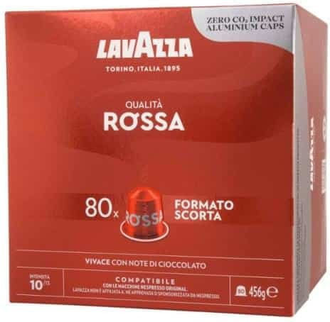 Lavazza Capsules Espresso Qualita Rossa Compatible with Machine Nespresso 80caps,tobolek