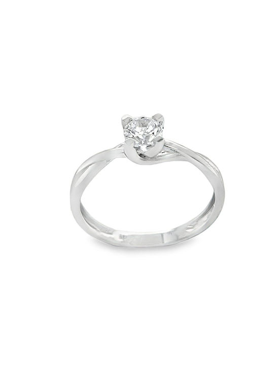 Xryseio Single Stone from White Gold 14K