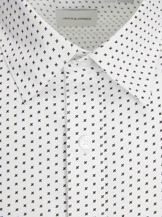 Дълъг ръкав Памучен Риза на Точки WHITE / DITSY