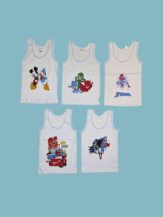 Kids Only Kids Set with Tank Tops Sleeveless White 5pcs