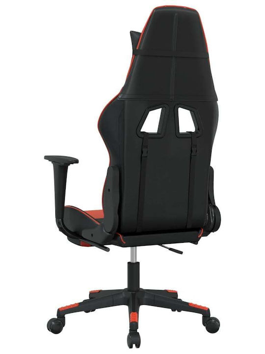 vidaXL 345458 Gaming Chair with Footrest Black/Red