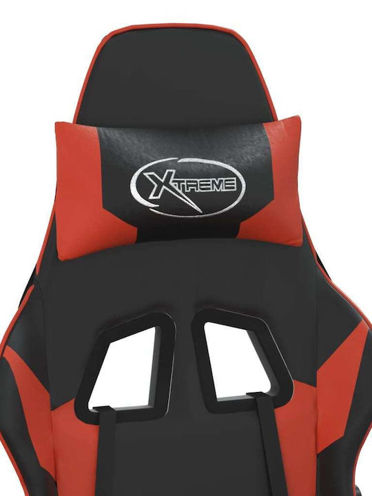 vidaXL 345458 Gaming Chair with Footrest Black/Red