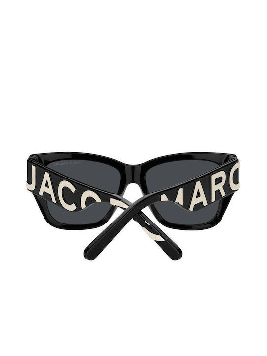 Marc Jacobs Women's Sunglasses with Black Plastic Frame and Black Lens MARC 695/S 80S/2K