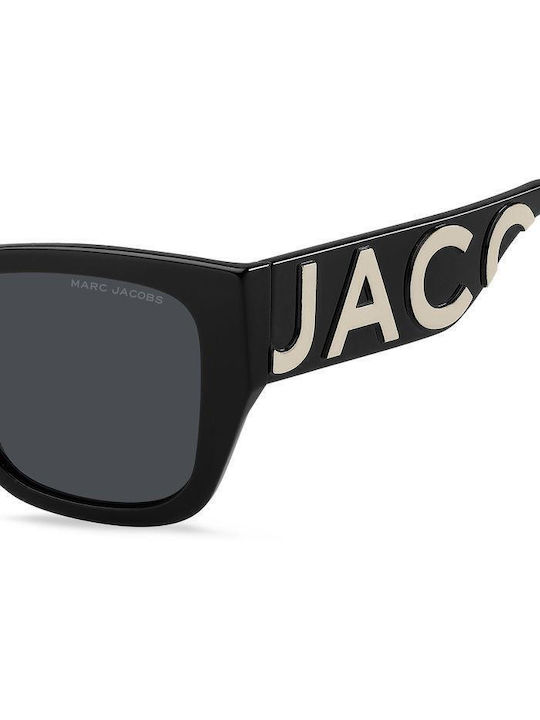 Marc Jacobs Women's Sunglasses with Black Plastic Frame and Black Lens MARC 695/S 80S/2K