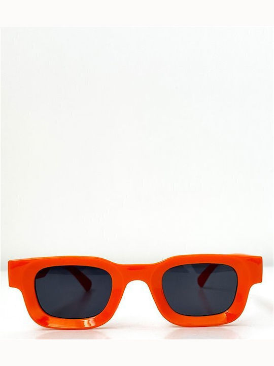 Looks Style Eyewear Sunglasses with Blue Plastic Frame and Orange Lens 74aex-88932