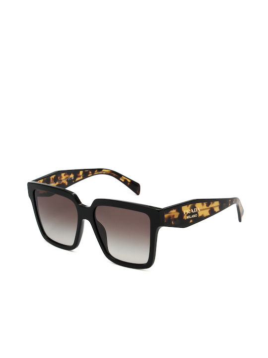 Prada Women's Sunglasses with Black Plastic Frame and Gray Gradient Lens PR24ZS 1AB0A7