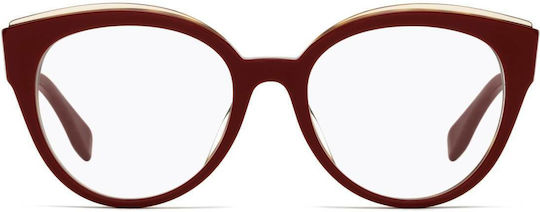 Fendi Дамски Ацетатен Рамка Котешко Око Бордо FF 0280 C9A