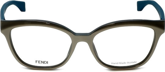 Fendi Damen Acetat Brillengestelle mit Rezept Cat Eye Beiges FF0044 MHP