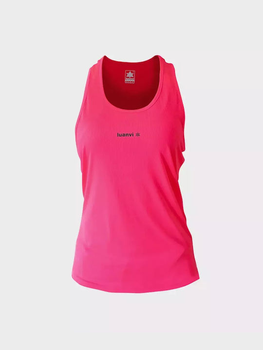 Luanvi Women's Athletic Blouse Sleeveless Fast Drying Coral