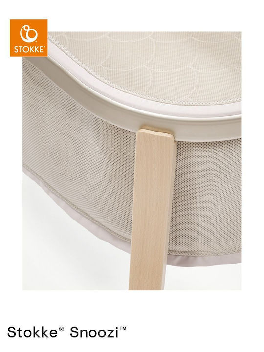 Stokke Λίκνο Snoozi με Στρώμα και Ρόδες Sandy Beige
