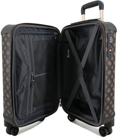 Guess Wilder Travel Suitcase Coffee with 4 Wheels