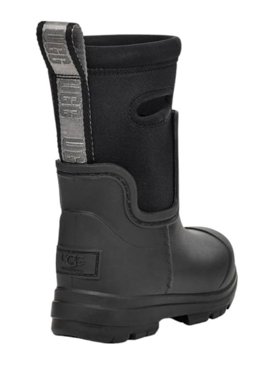 Kids Wellies Droplet with Internal Lining Black